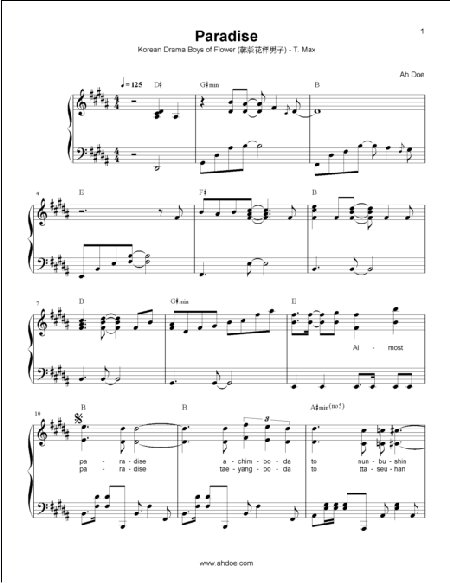 korean drama piano sheet pdf