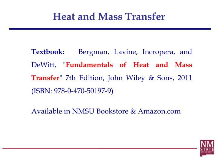 fundamentals of heat and mass transfer incropera pdf