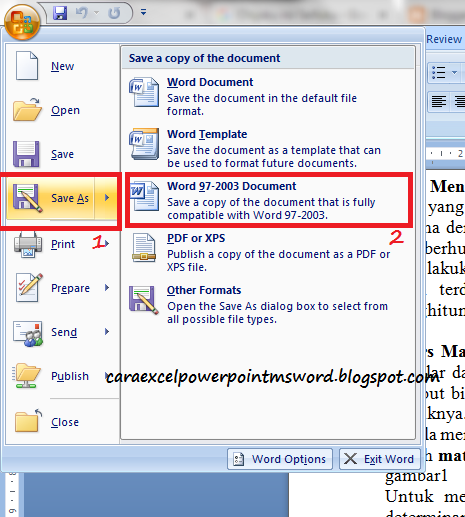 how to convert docx to pdf word 2007