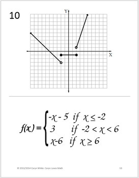 piecewise functions worksheet pdf answers