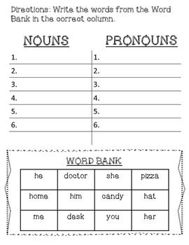 noun pronoun verb adverb adjective pdf