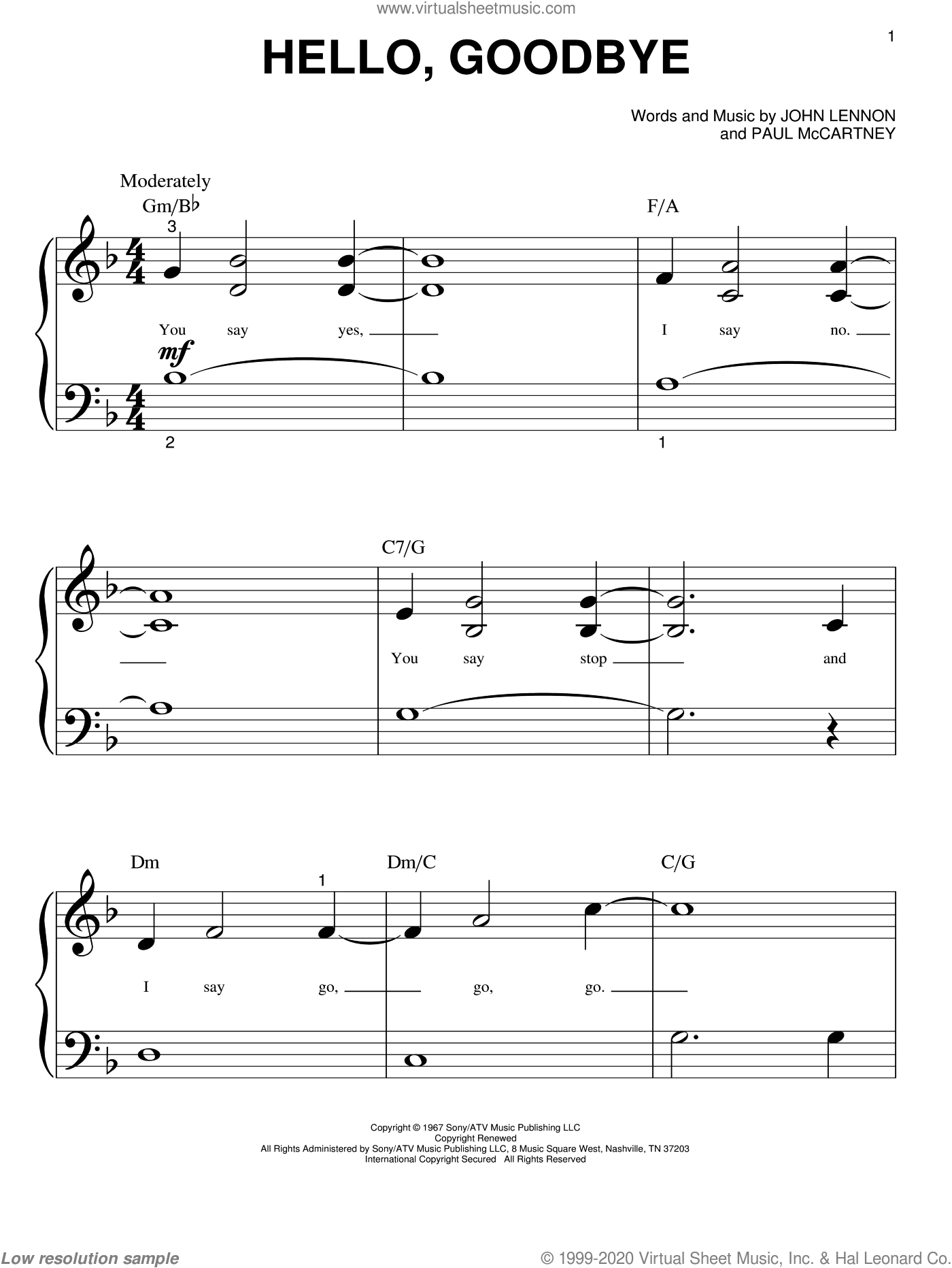 beatles easy piano sheet music pdf