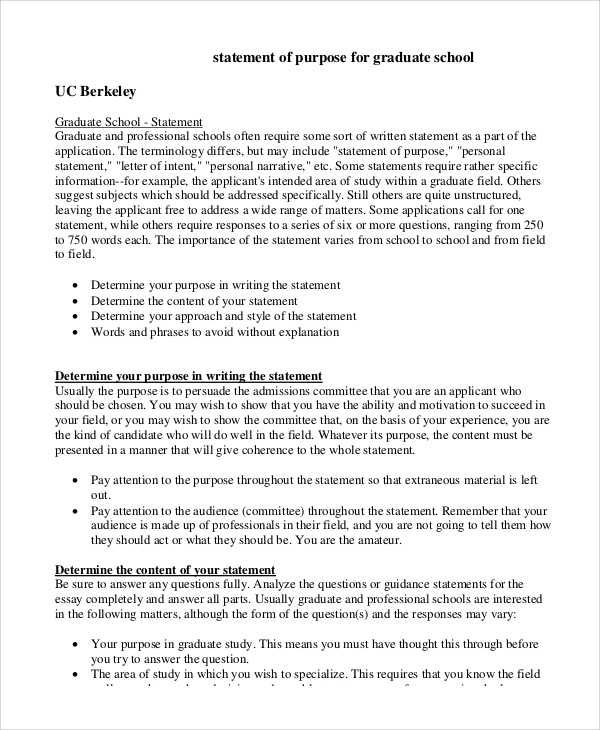 statement of purpose graduate school sample pdf